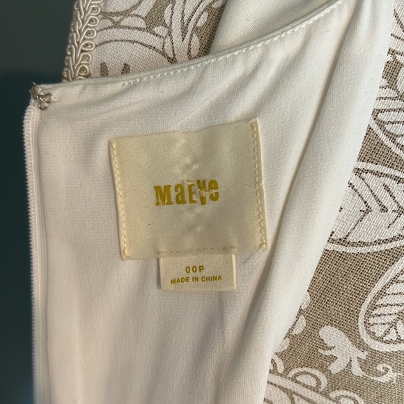 Anthropologie Maeve gold & white mini dress - Picture 4 of 4